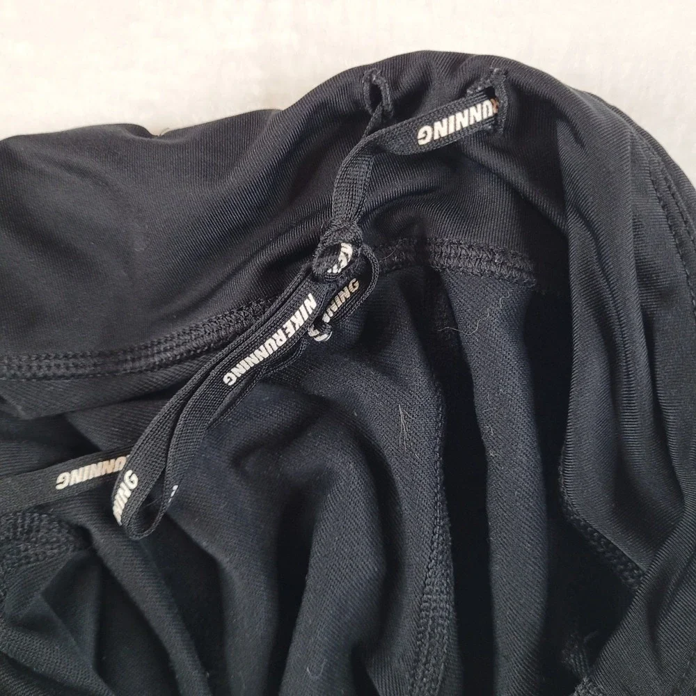 Nike Dri Fit Womens Black Running Athletic Pants Zip Ankle M